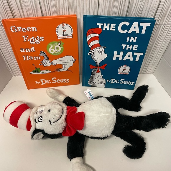 Dr. Suess The Cat in the Hat Plush & Book Lot - Picture 2 of 4